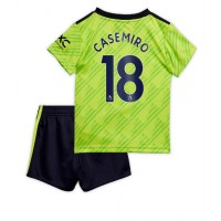 Manchester United Casemiro #18 Tredje sæt Børn 2022-23 Kortærmet (+ Korte bukser)